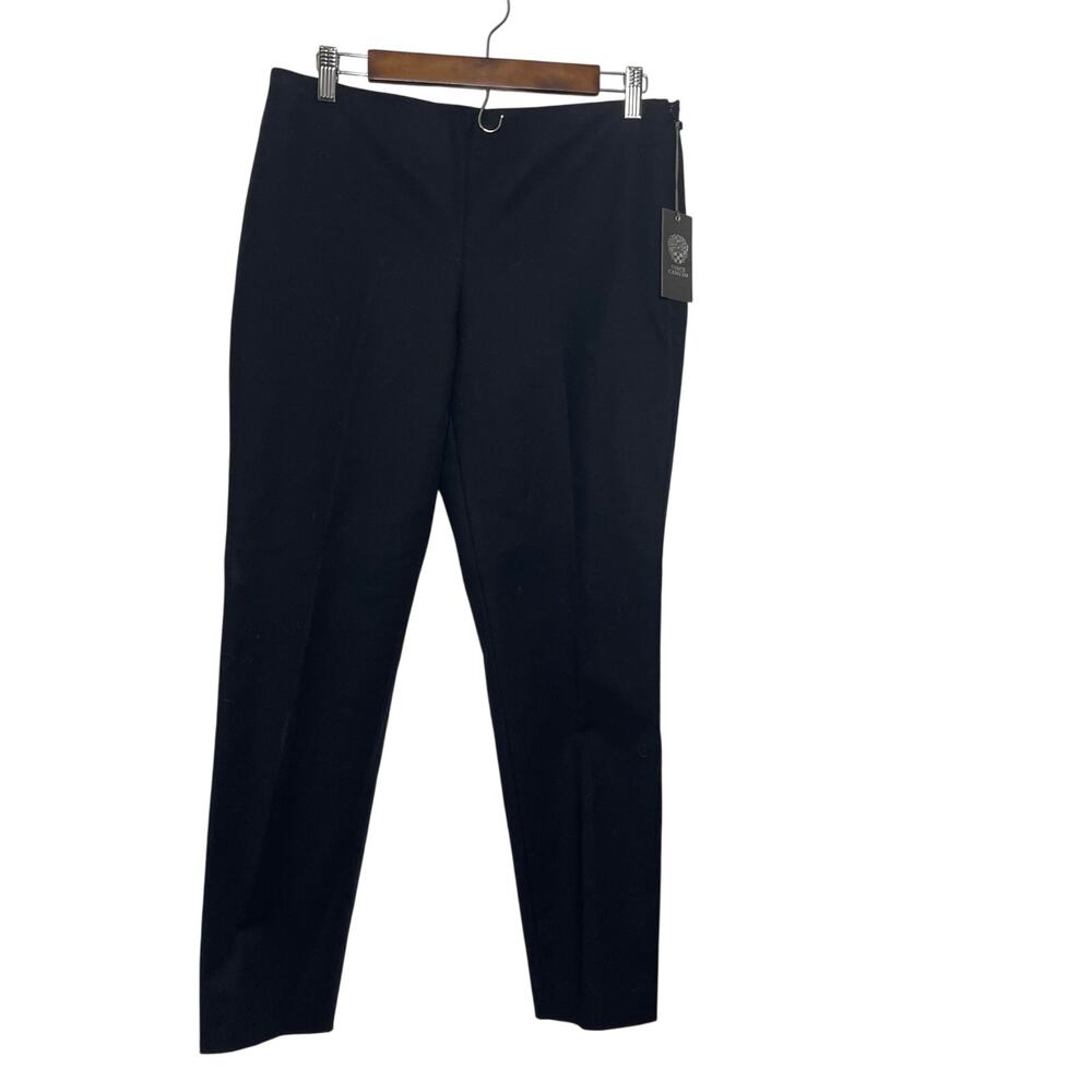 Vince Camuto trouser slacks pants women's 8 crepe black side zip crepe new tags